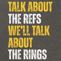 Talk About The Refs WeLl Talk About The Rings Cotton Canvas Backpack