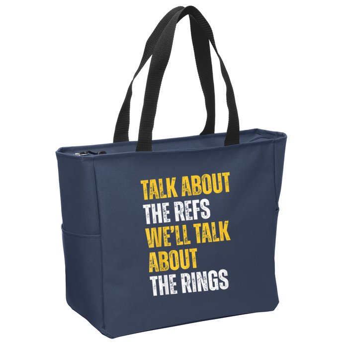 Talk About The Refs WeLl Talk About The Rings Zip Tote Bag