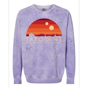 Tatooine Retro Sunset Logo EST 1977 Colorblast Crewneck Sweatshirt