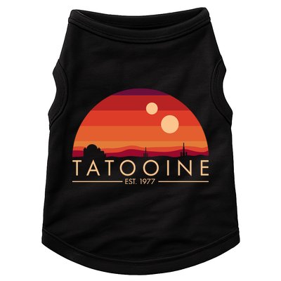 Tatooine Retro Sunset Logo EST 1977 Doggie Tank