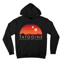 Tatooine Retro Sunset Logo EST 1977 Hoodie