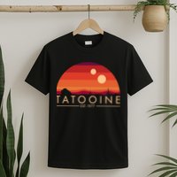 Tatooine Retro Sunset Logo EST 1977 T-Shirt