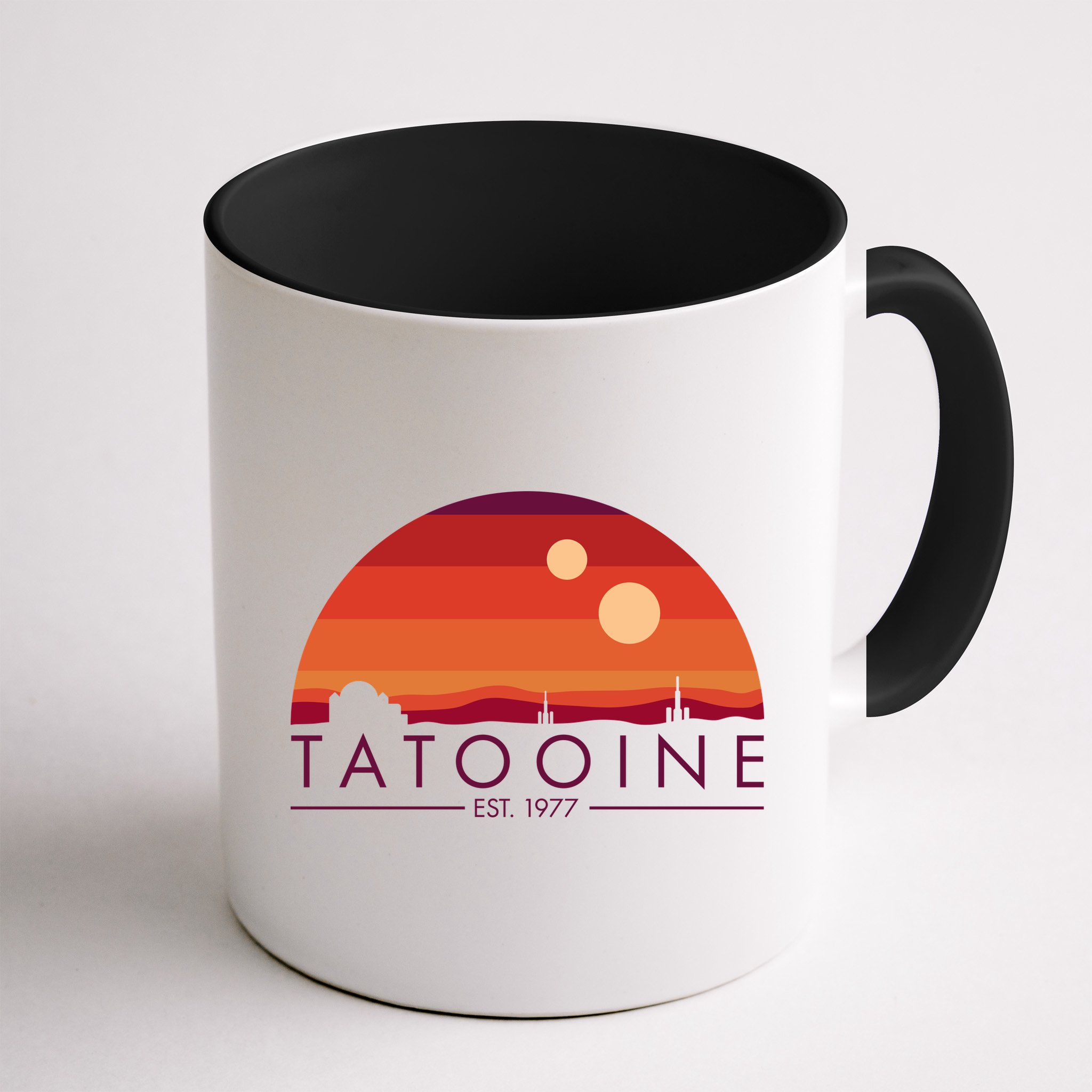 Tatooine Retro Sunset Logo EST 1977 Mug