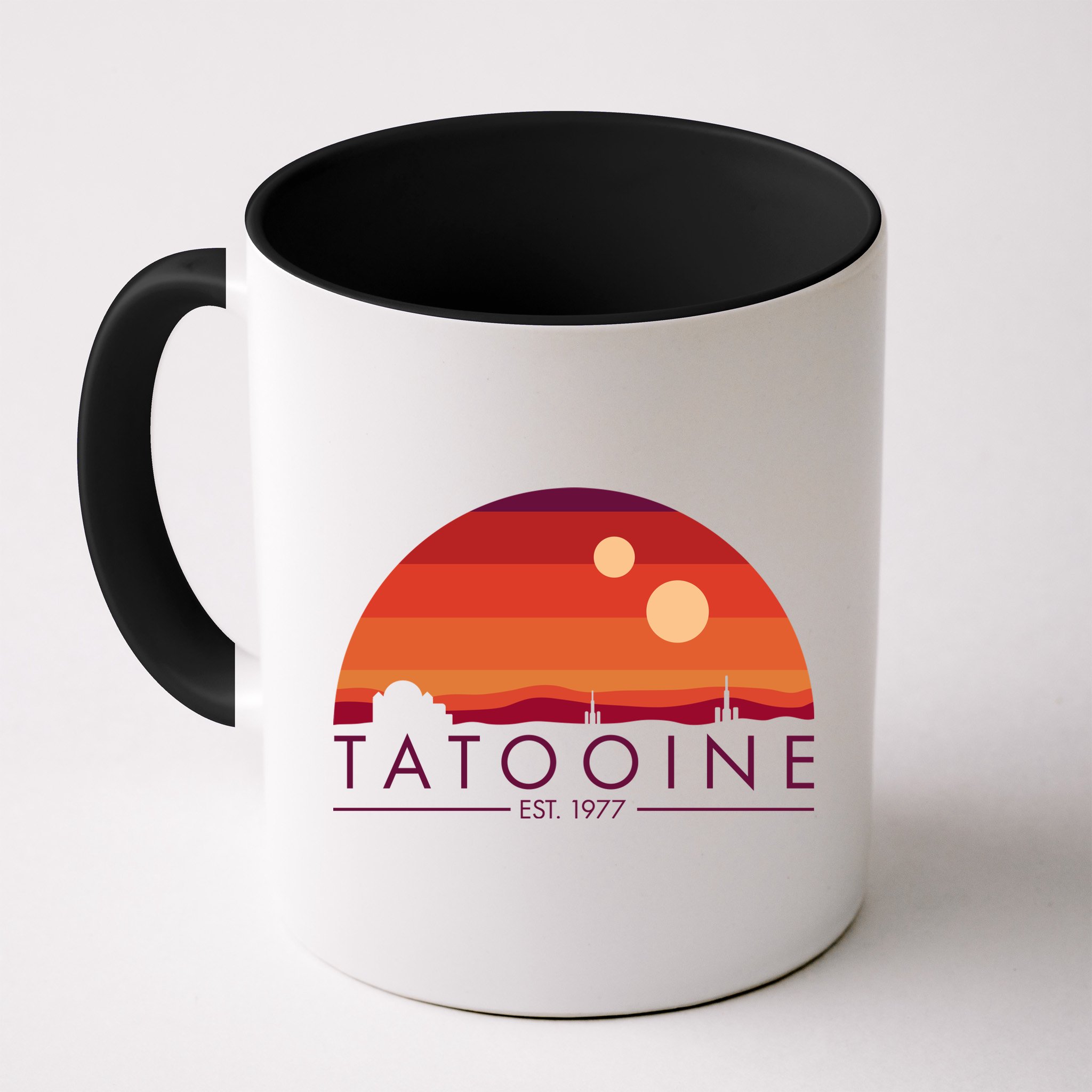 Tatooine Retro Sunset Logo EST 1977 Mug