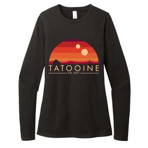 Tatooine Retro Sunset Logo EST 1977 Womens CVC Long Sleeve Shirt