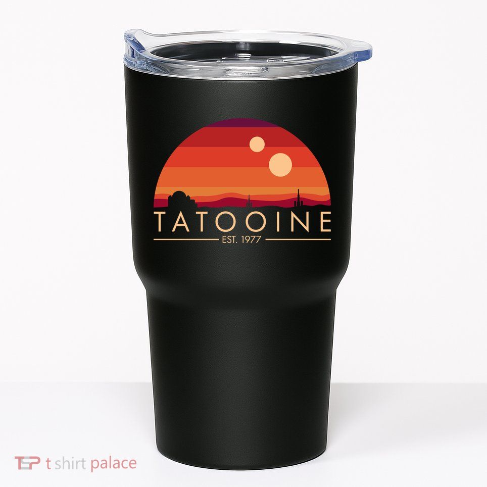 Tatooine Retro Sunset Logo EST 1977 Tumbler