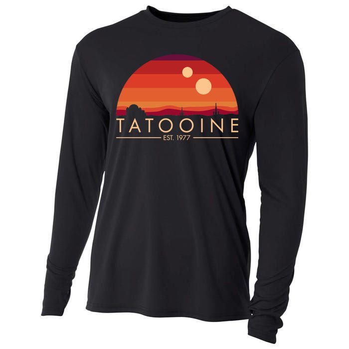 Tatooine Retro Sunset Logo EST 1977 Cooling Performance Long Sleeve Crew