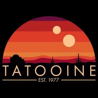 Tatooine Retro Sunset Logo EST 1977 Baby Bodysuit