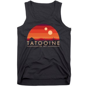 Tatooine Retro Sunset Logo EST 1977 Tank Top