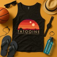 Tatooine Retro Sunset Logo EST 1977 Tank Top