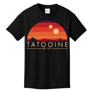 Tatooine Retro Sunset Logo EST 1977 Kids T-Shirt