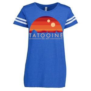 Tatooine Retro Sunset Logo EST 1977 Enza Ladies Jersey Football T-Shirt