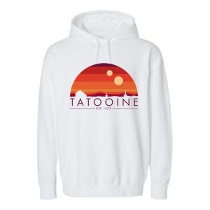 Tatooine Retro Sunset Logo EST 1977 Garment-Dyed Fleece Hoodie