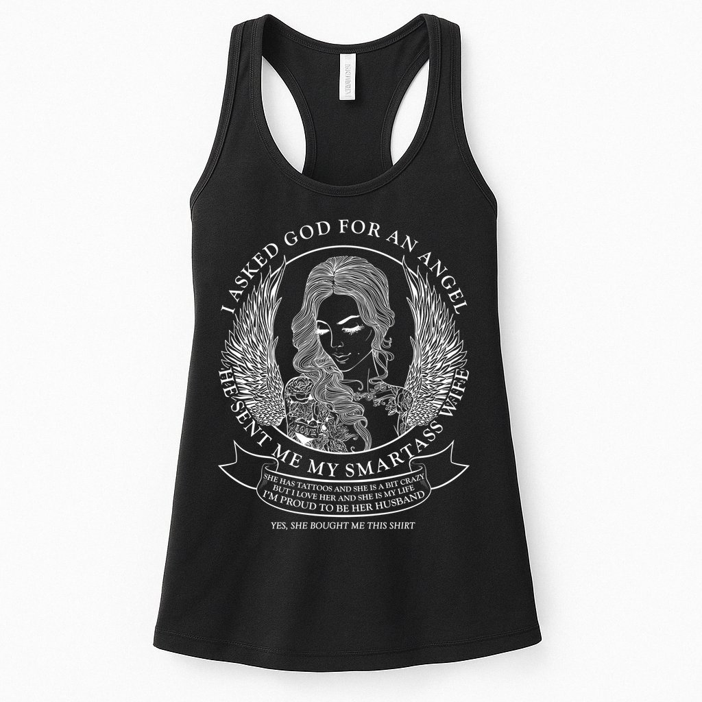 Tattoo Angel Wife Womens Tank Top