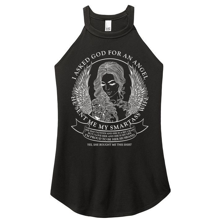Tattoo Angel Wife Women's Perfect Tri Rocker Tank