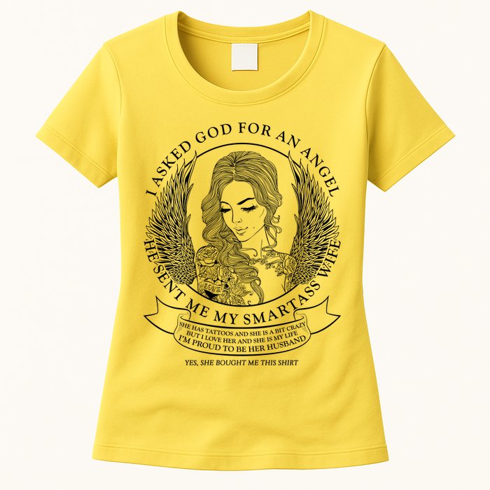 Tattoo Angel Wife Womens T-Shirt