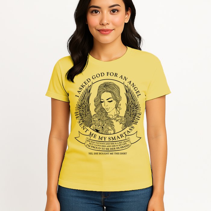 Tattoo Angel Wife Womens T-Shirt