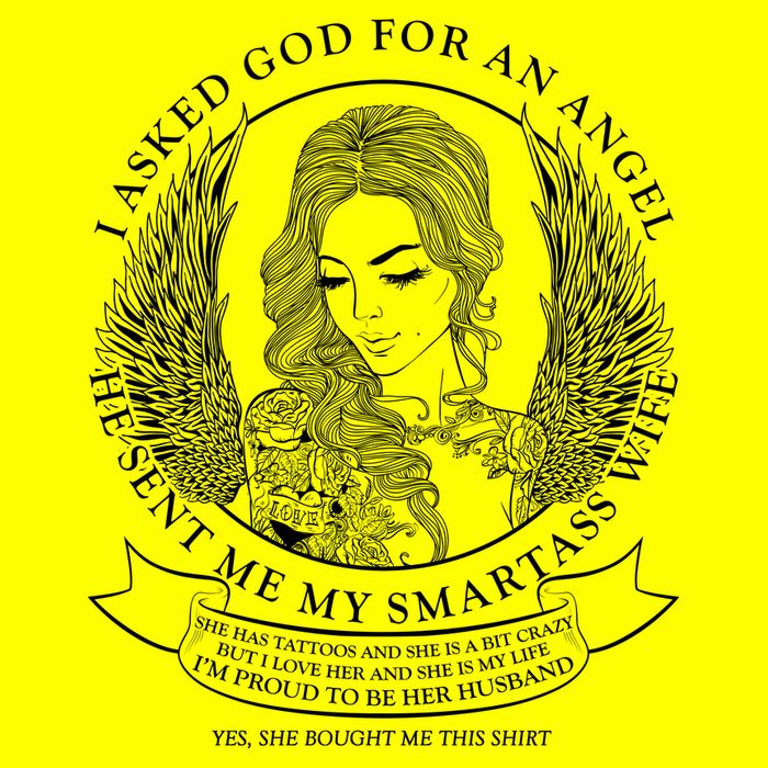 Tattoo Angel Wife Womens T-Shirt