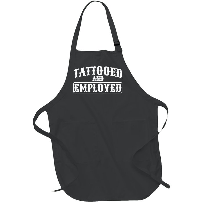 Tattooed And Employed Full-Length Apron With Pockets