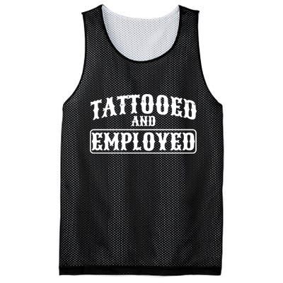 Tattooed And Employed Mesh Reversible Basketball Jersey Tank
