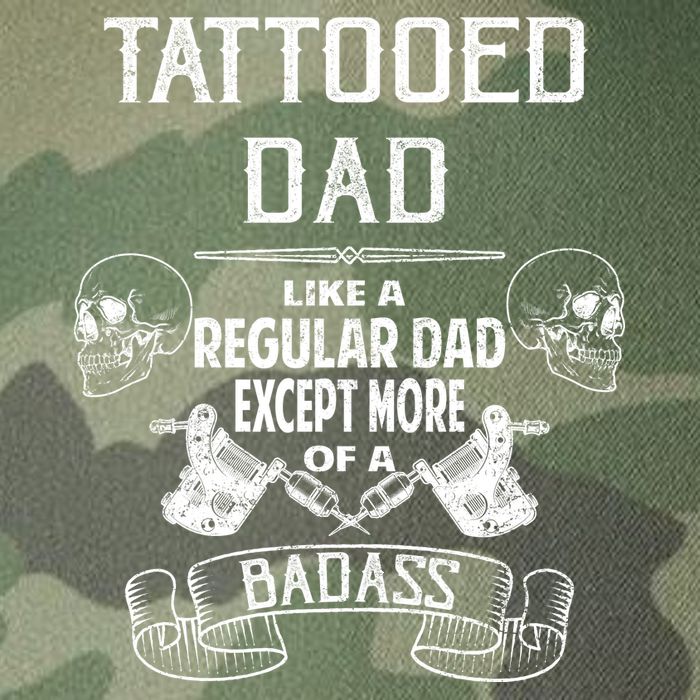 Tattooed Dad Like A Regular Dad Except More Of A Badass Legacy Tie Dye Trucker Hat