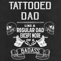 Tattooed Dad Like A Regular Dad Except More Of A Badass Garment-Dyed Fleece Hoodie