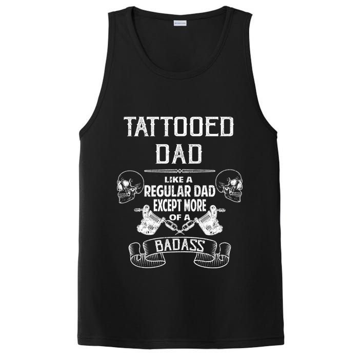 Tattooed Dad Like A Regular Dad Except More Of A Badass PosiCharge Competitor Tank