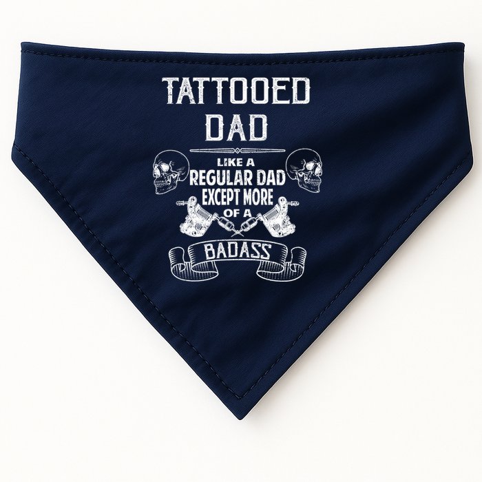 Tattooed Dad Like A Regular Dad Except More Of A Badass USA-Made Doggie Bandana
