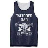 Tattooed Dad Like A Regular Dad Except More Of A Badass Mesh Reversible Basketball Jersey Tank