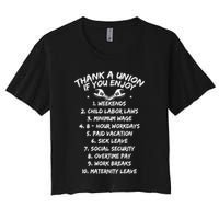 Thank A Union If You Enjoy Labor Day Proud Union Laborer Gift Crop Top