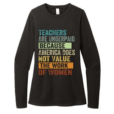 Teachers Are Underpaid Because America Does Not Value Womens CVC Long Sleeve Shirt