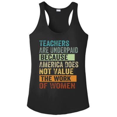 Teachers Are Underpaid Because America Does Not Value Ladies PosiCharge Competitor Racerback Tank