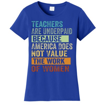 Teachers Are Underpaid Because America Does Not Value Women's T-Shirt