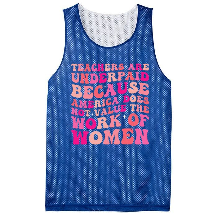 Teachers Are Underpaid Because America Does Not Value Mesh Reversible Basketball Jersey Tank