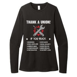 Thank A Union Union Strong Labor Union Union Thug Womens CVC Long Sleeve Shirt