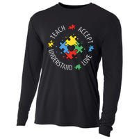 Teach Accept Understand Love Autism Teacher Cooling Performance Long Sleeve Crew