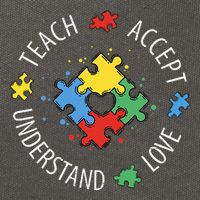 Teach Accept Understand Love Autism Teacher Cotton Canvas Backpack