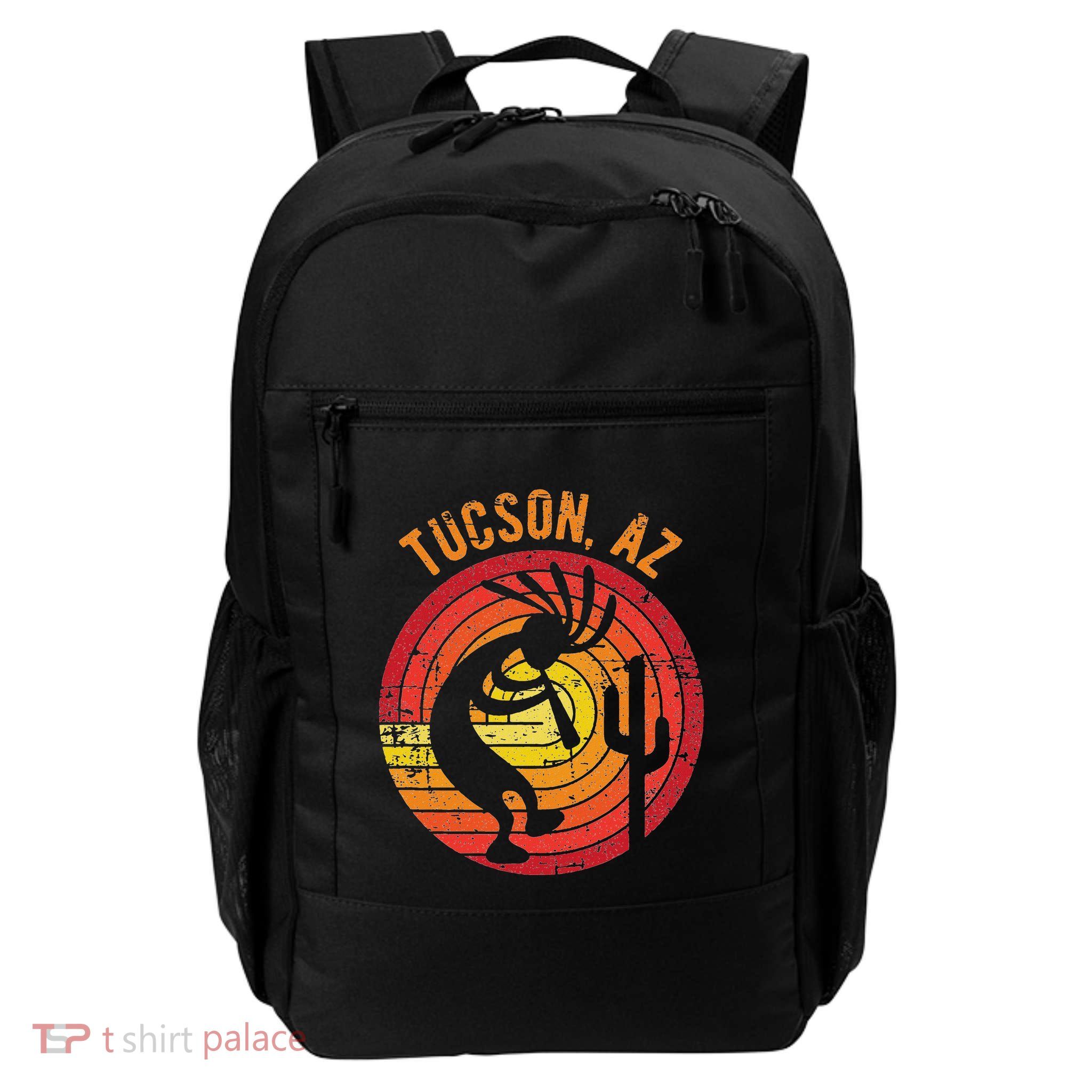 Tucson Arizona Usa Dancing Kokopelli Distressed Design Backpack