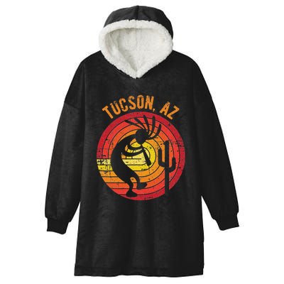 Tucson Arizona Usa Dancing Kokopelli Distressed Design Hooded Wearable Blanket