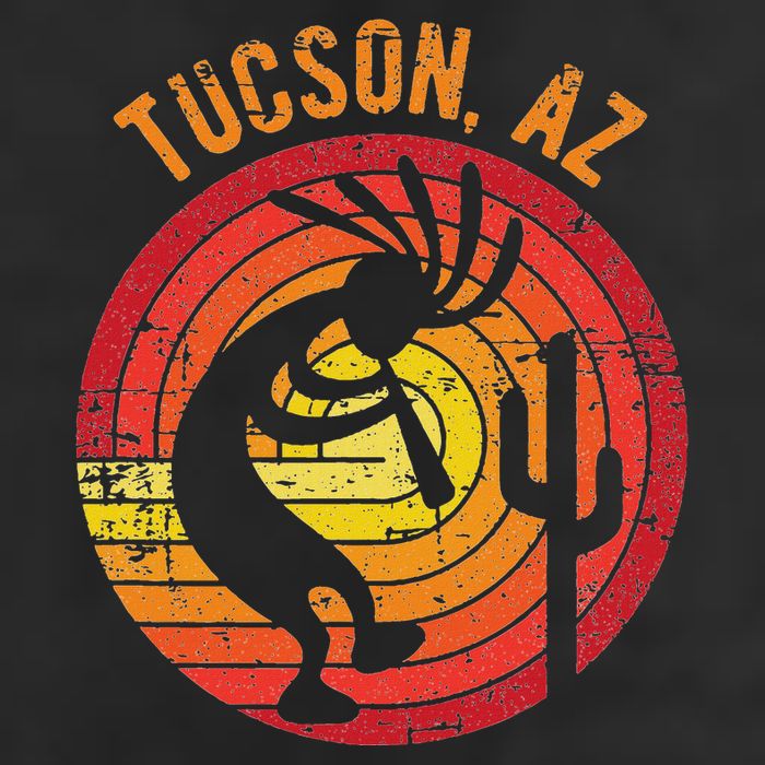 Tucson Arizona Usa Dancing Kokopelli Distressed Design Adult Drive Performance Visor