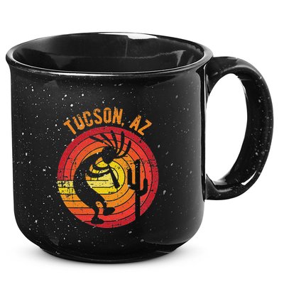 Tucson Arizona Usa Dancing Kokopelli Distressed Design 15oz Campfire Ceramic Mug