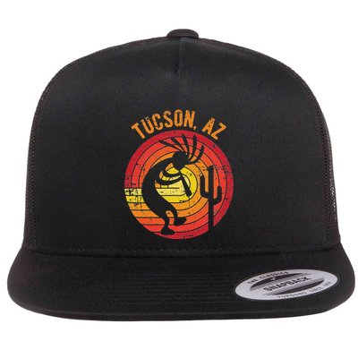 Tucson Arizona Usa Dancing Kokopelli Distressed Design Flatbill Hat