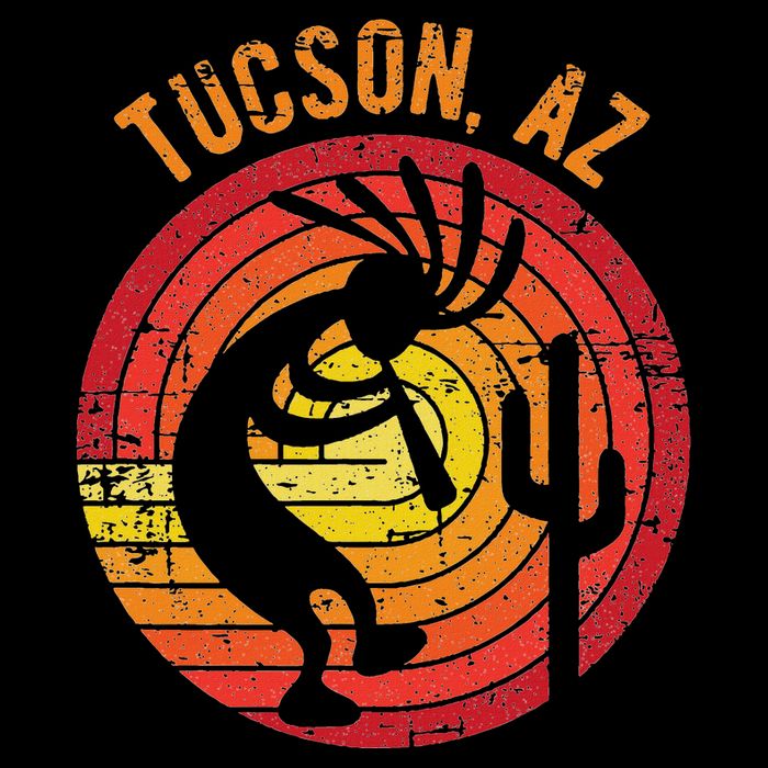 Tucson Arizona Usa Dancing Kokopelli Distressed Design 16 in Basic Backpack