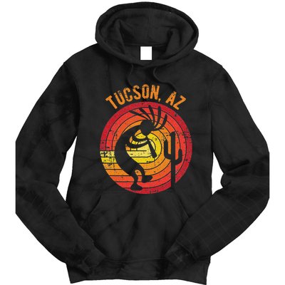 Tucson Arizona Usa Dancing Kokopelli Distressed Design Tie Dye Hoodie