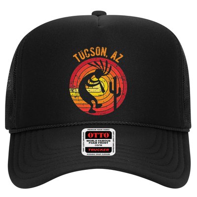 Tucson Arizona Usa Dancing Kokopelli Distressed Design Trucker Hat