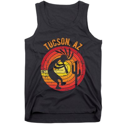 Tucson Arizona Usa Dancing Kokopelli Distressed Design Tank Top