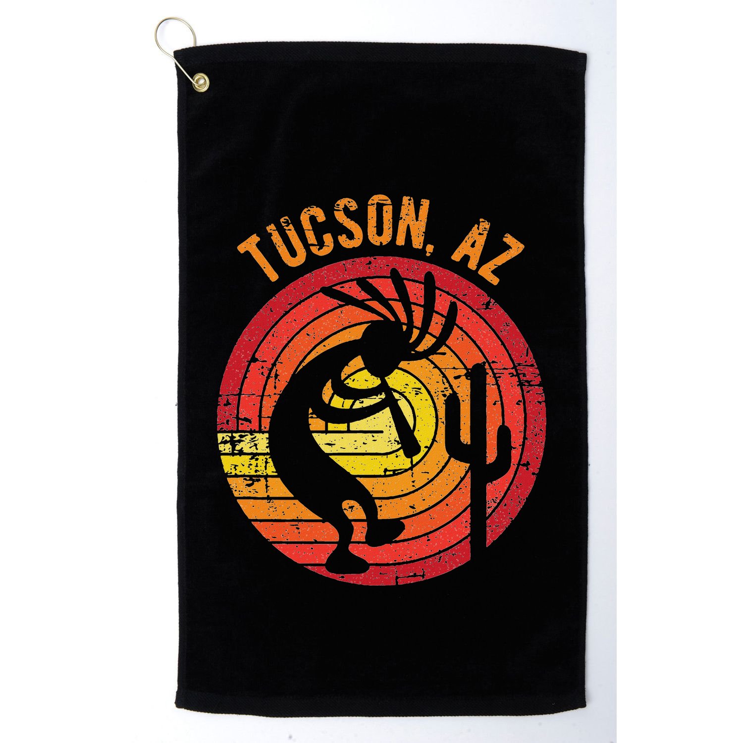 Tucson Arizona Usa Dancing Kokopelli Distressed Design Golf Towel