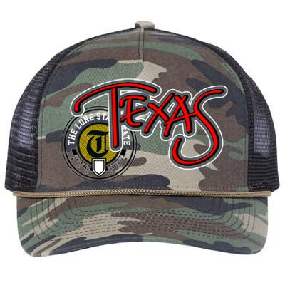 Texas Athletic Urban Logo Retro Rope Trucker Hat Cap