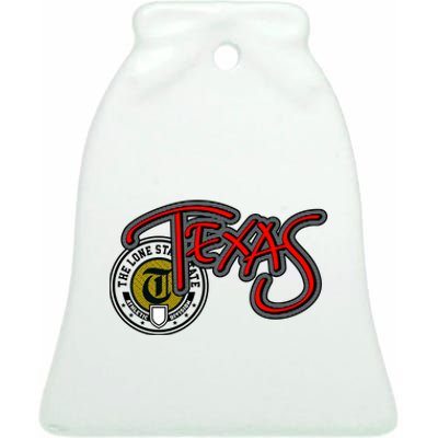 Texas Athletic Urban Logo Ceramic Bell Ornament