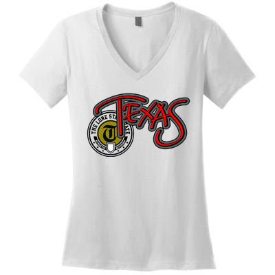 Texas Athletic Urban Logo Women's V-Neck T-Shirt